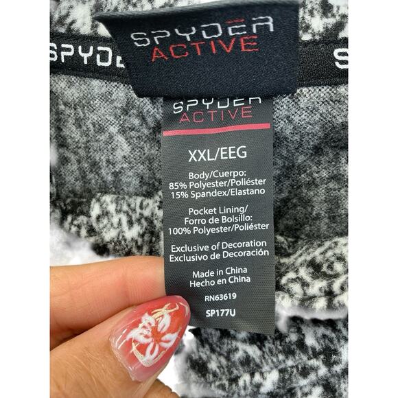 Spider Active Women’s Black And White Cozy Fleece 1/2 Zip SZ. XXL - Picture 11 of 16